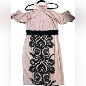 Venus Brand Pink Cold Shoulder Dress